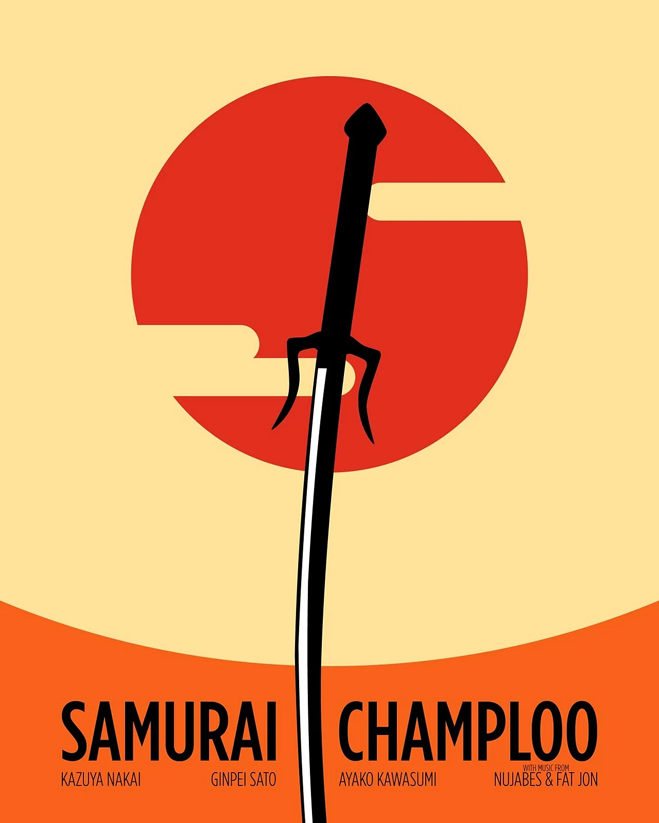 Samurai Minimal Art Wallpaper For iPhone