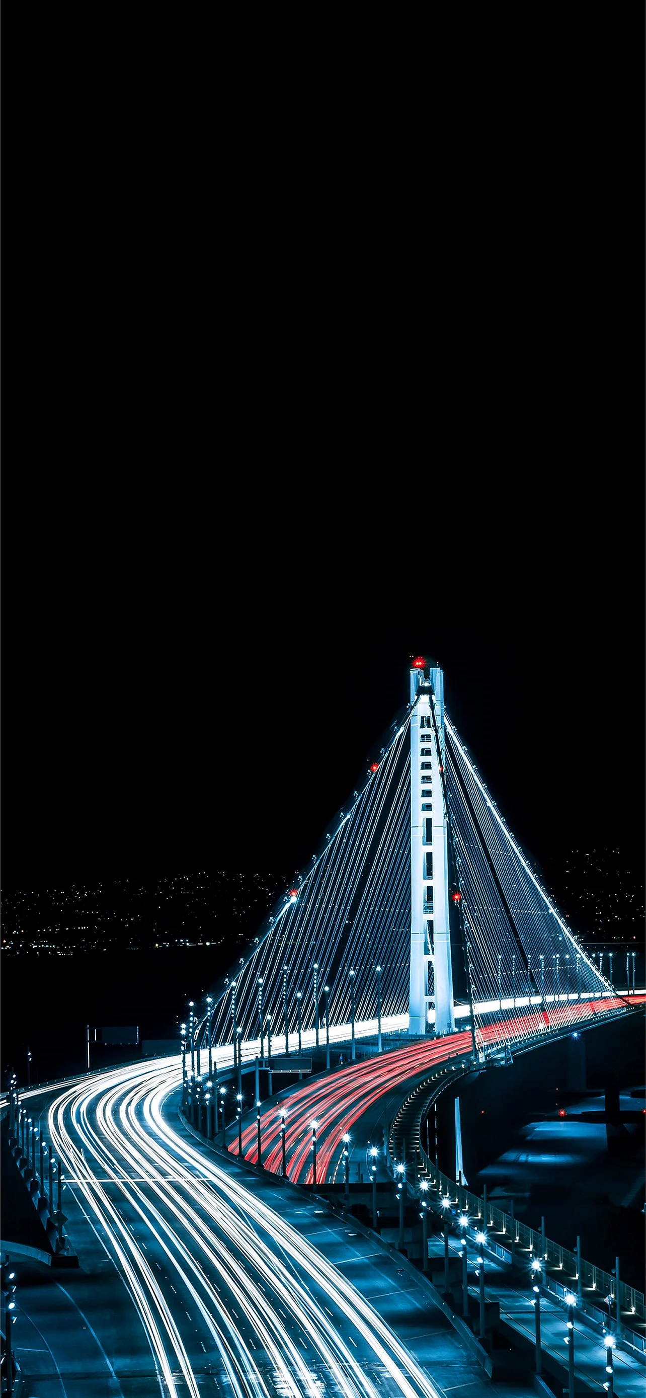 San Francisco Bridge Traffic Night Wallpaper for iPhone 14 Plus