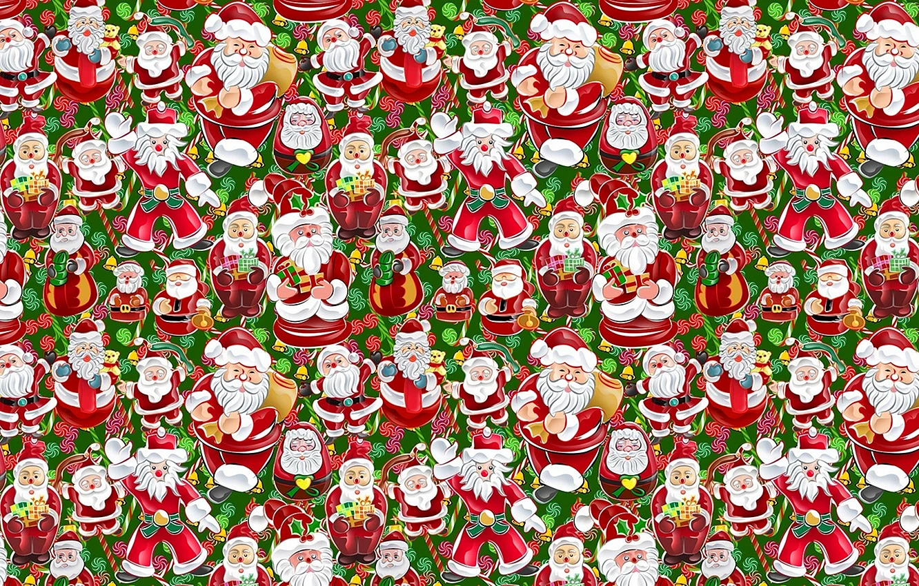 Santa Pattern Wallpaper