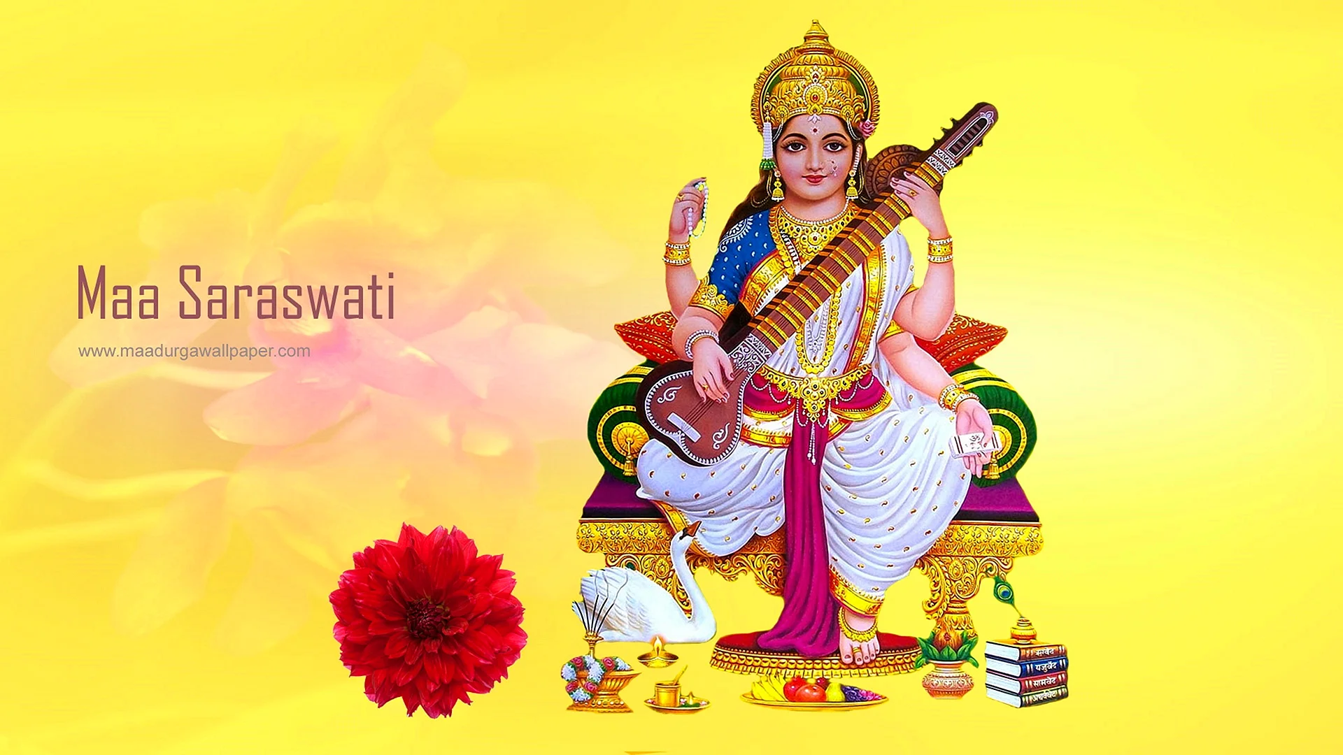 Saraswati Maa Wallpaper