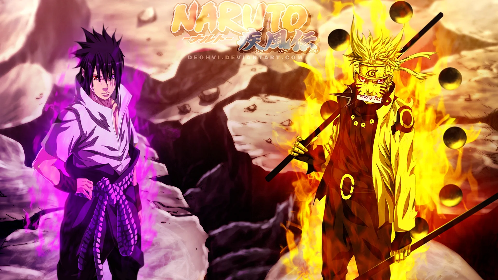 Sasuke Rinnegan Vs Madara Wallpaper