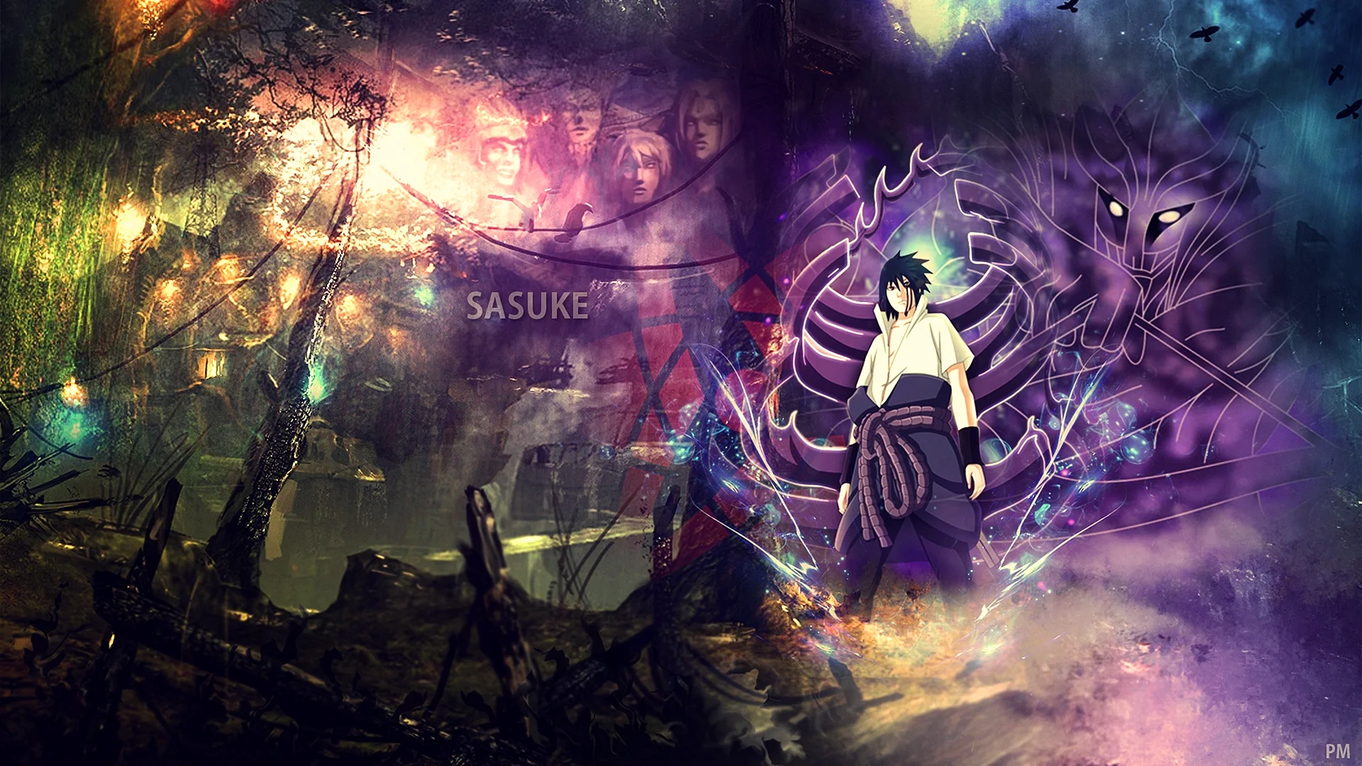 Sasuke Uchiha Art Wallpaper