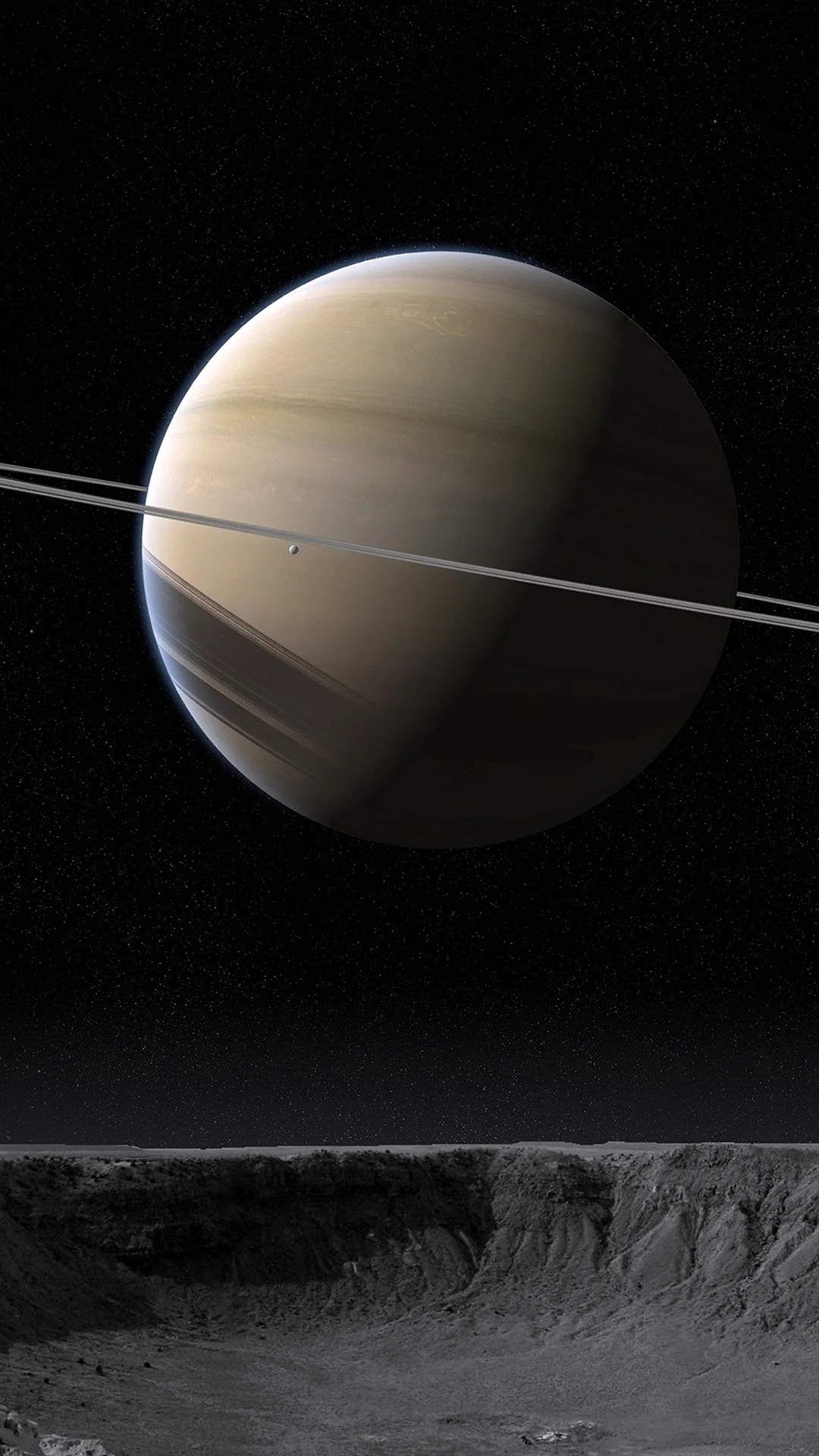 Saturn 4K Wallpaper For iPhone