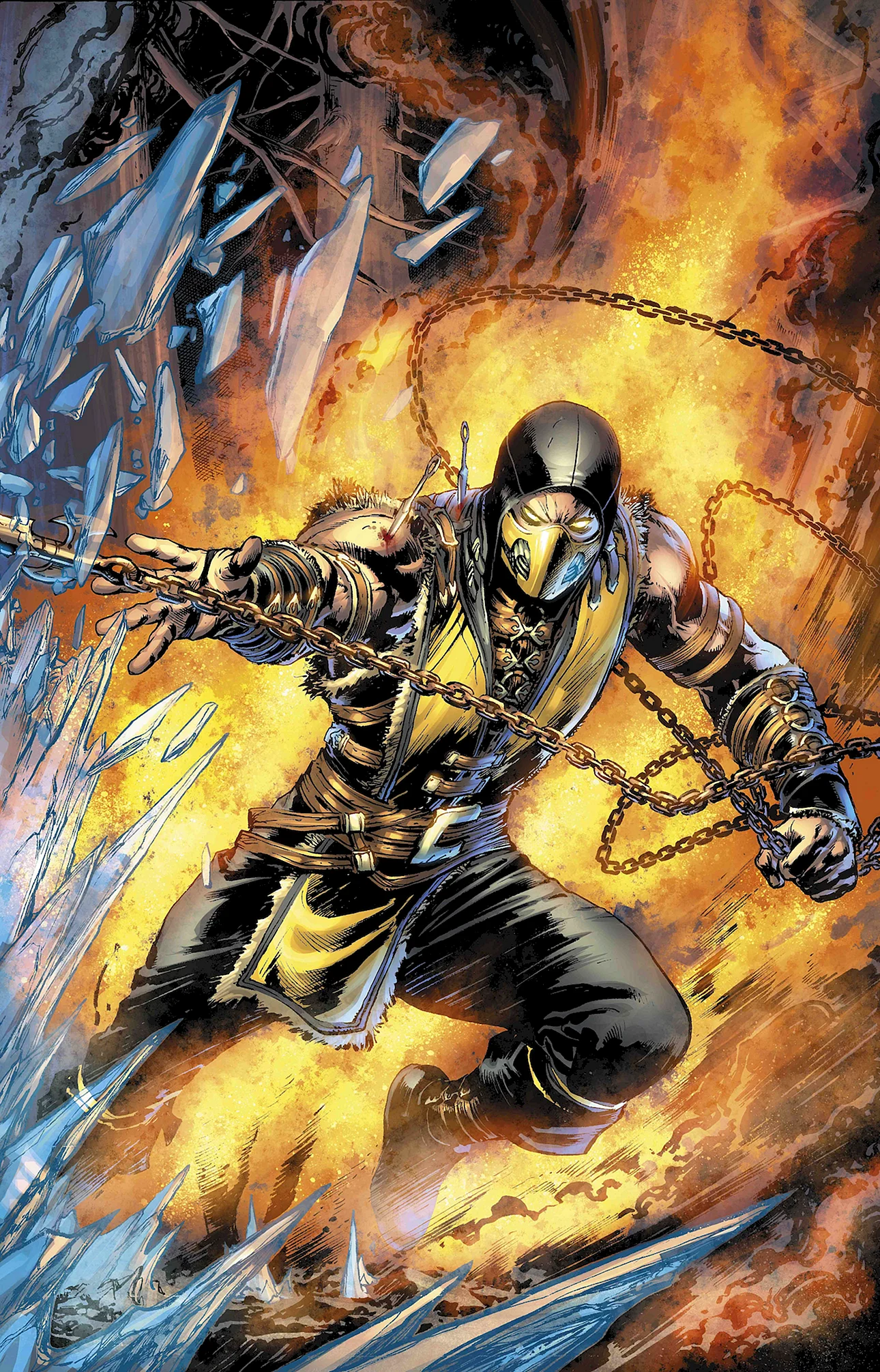 Scorpion Mortal Kombat Comic Wallpaper For iPhone