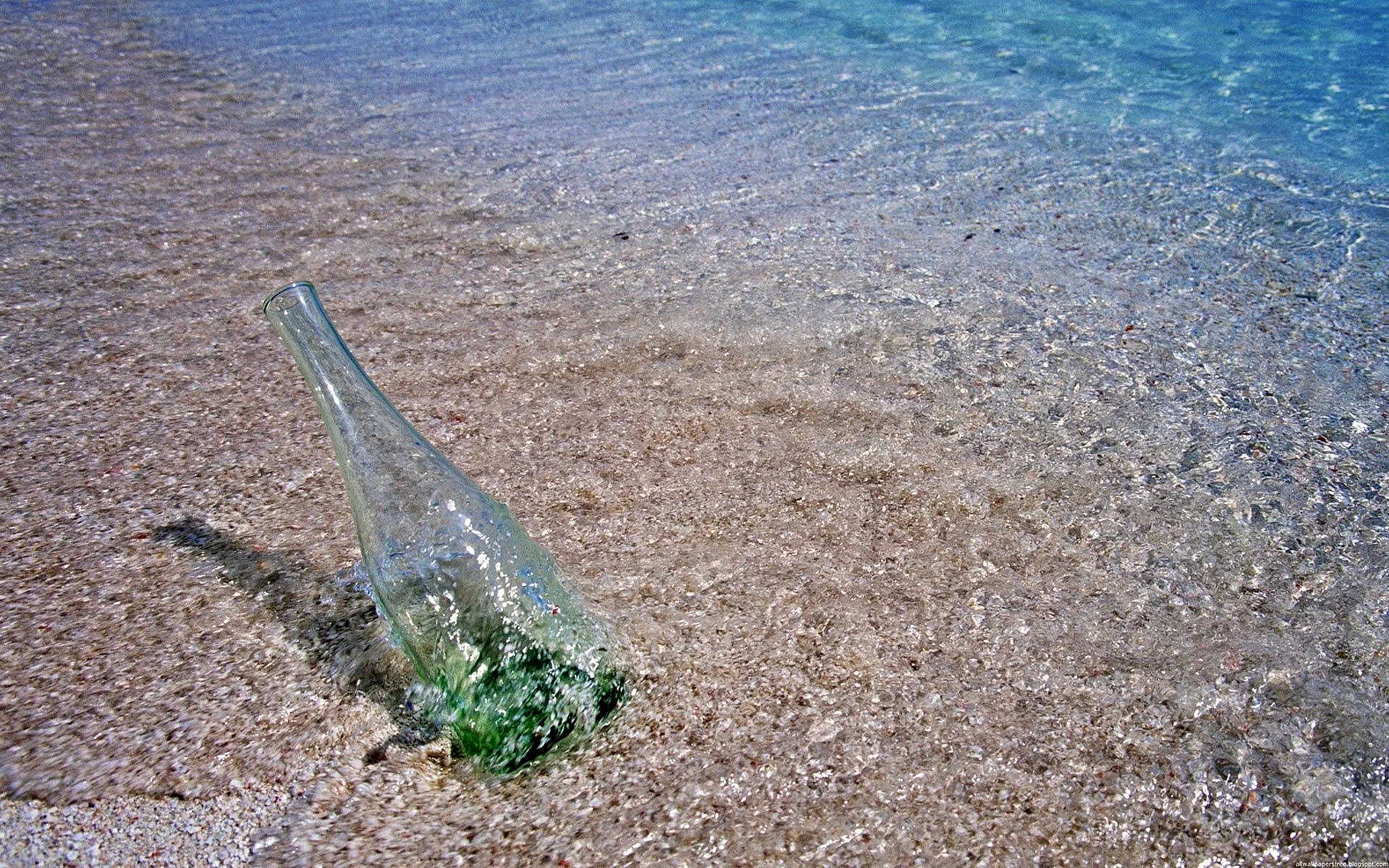 Sea Glass Bottle Wallpaper