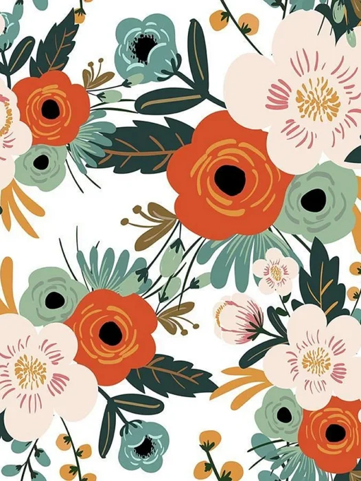 Seamless Floral Pattern Wallpaper