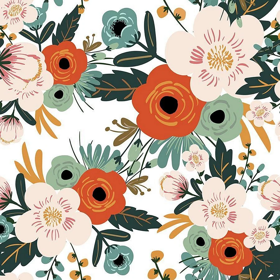 Seamless Floral Pattern Wallpaper