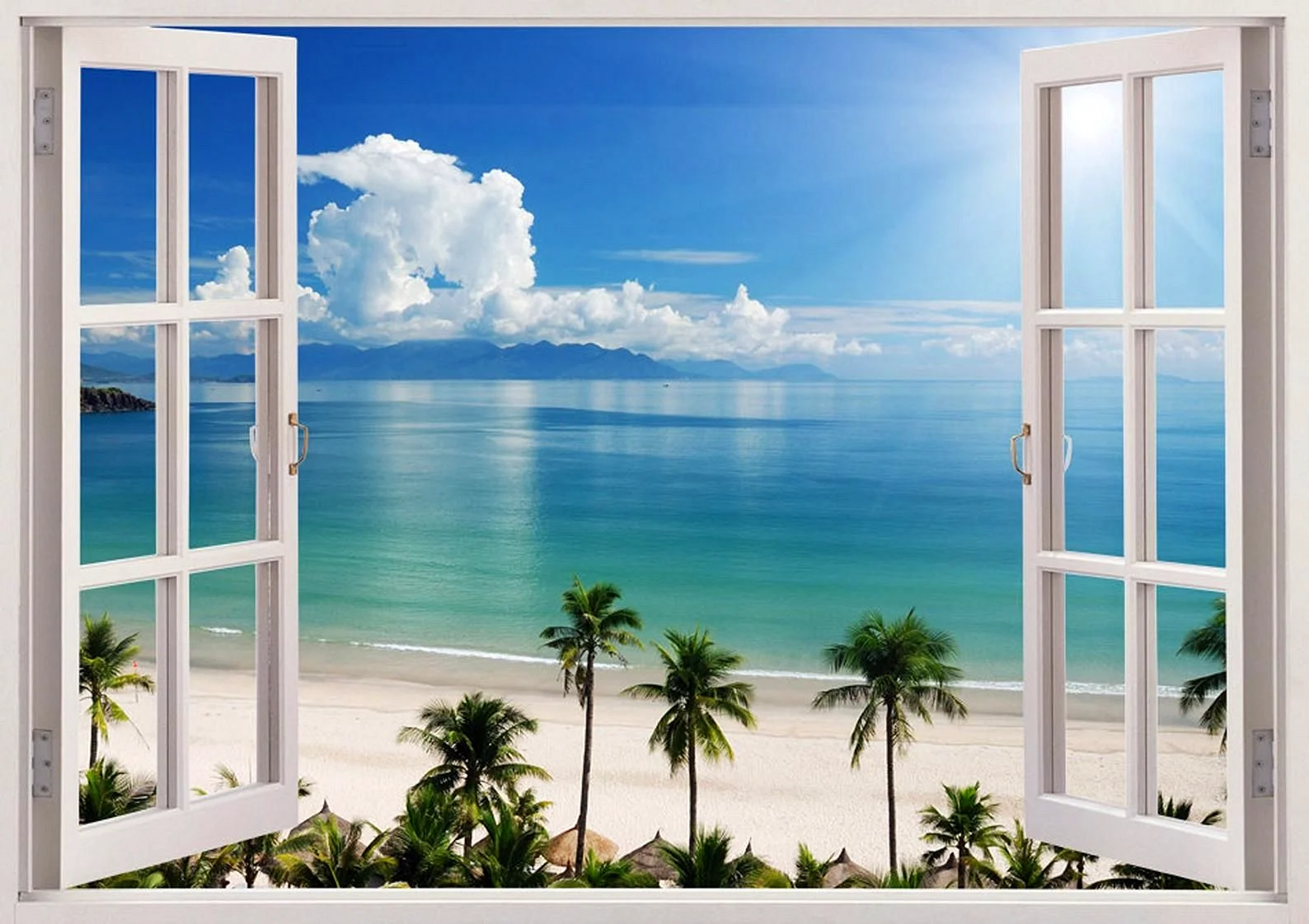 Seaview Window Wallpaper