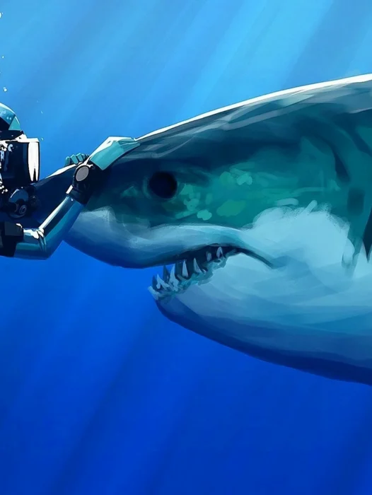 Shark Diving Wallpaper