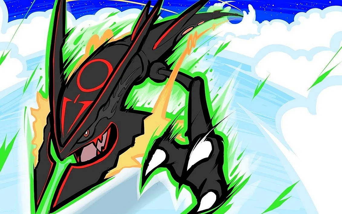 Shiny Mega Rayquaza Wallpaper