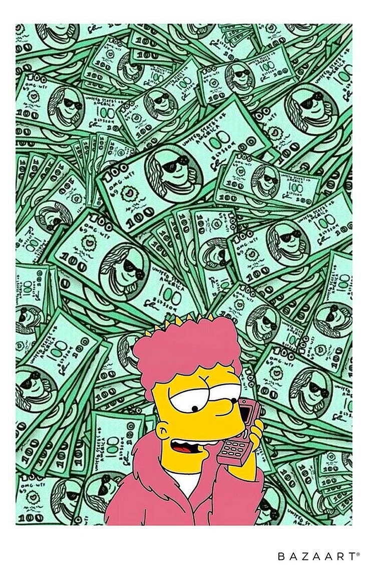 Simpson Money Wallpaper For iPhone