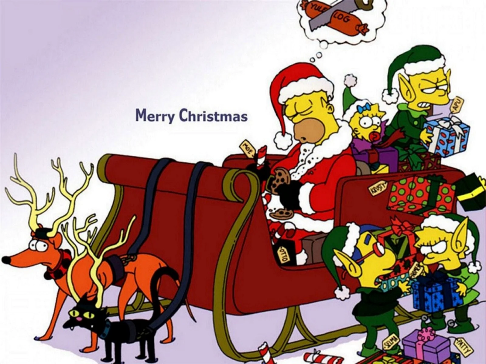 Simpsons Christmas Wallpaper