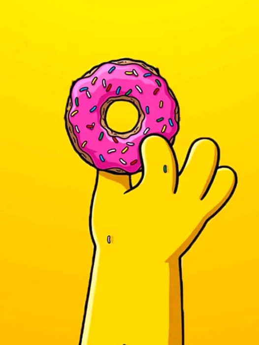 Simpsons Donut Wallpaper For iPhone