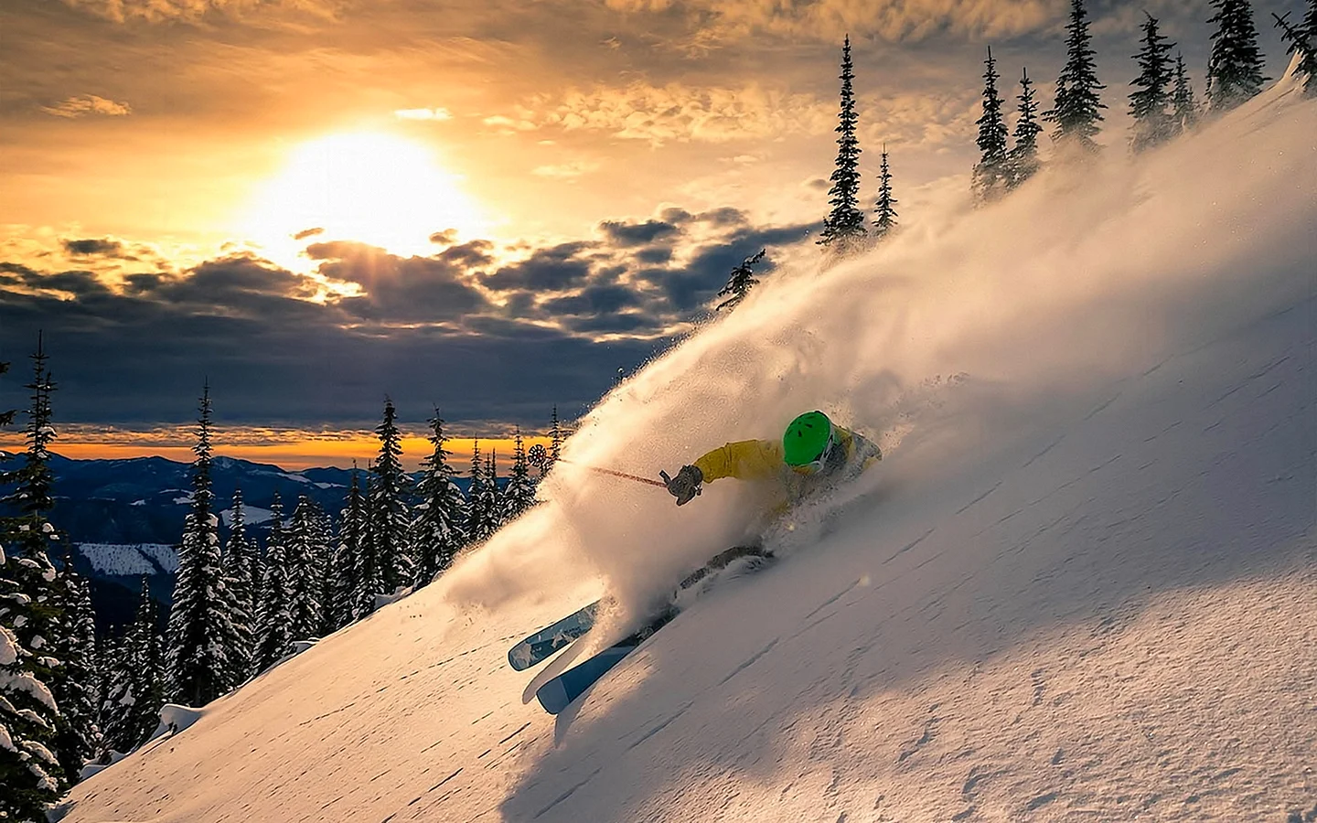 Ski 4K Wallpaper