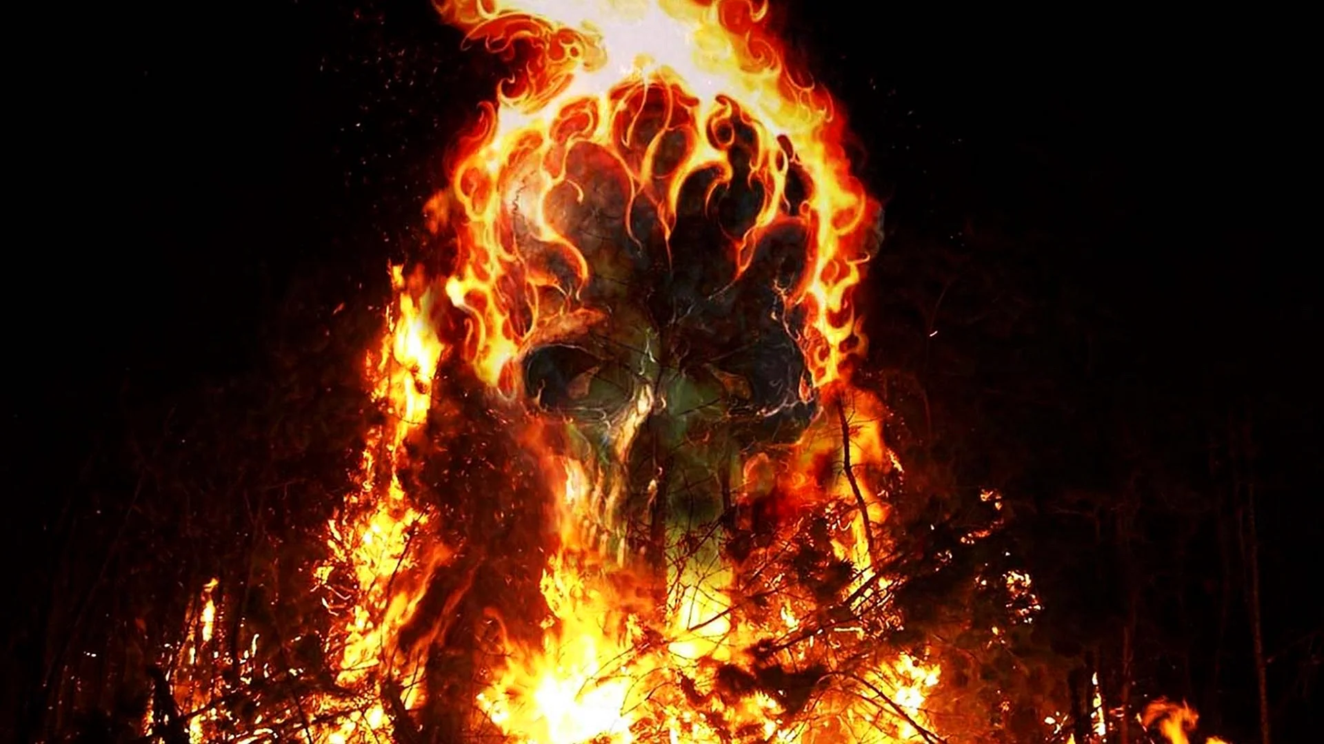 Skull Fire Wallpaper