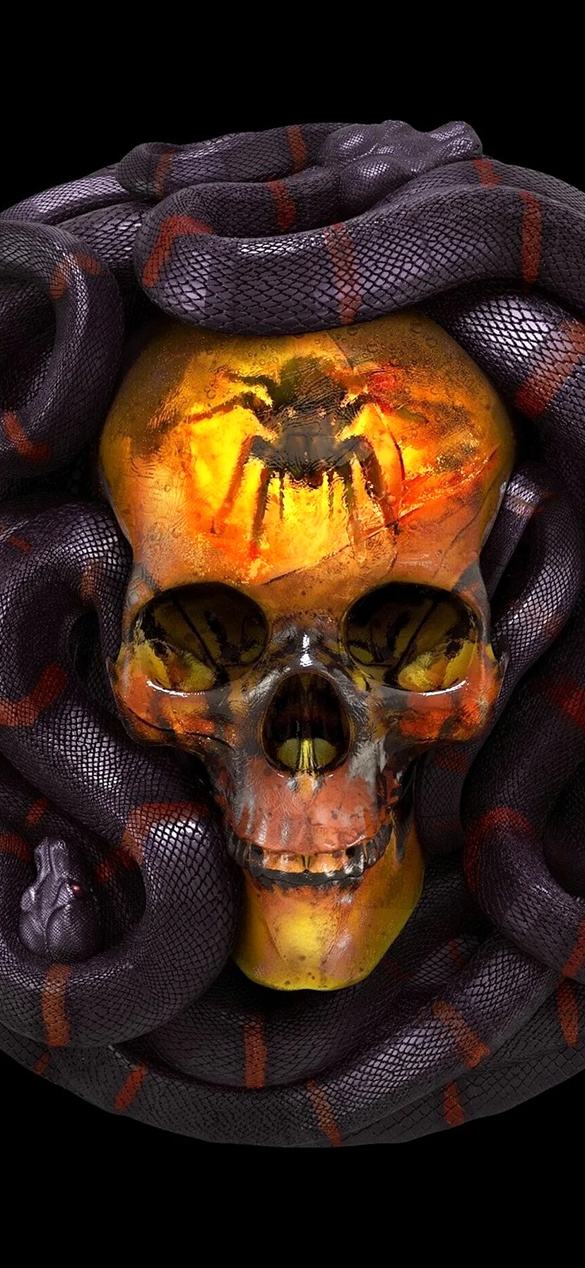 Skull Snake Wallpaper For iPhone