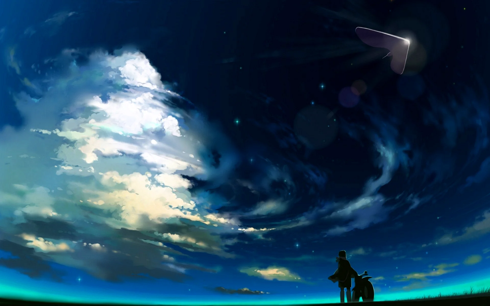 Sky Dark anime Wallpaper