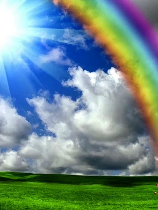 Sky With Rainbow Wallpaper