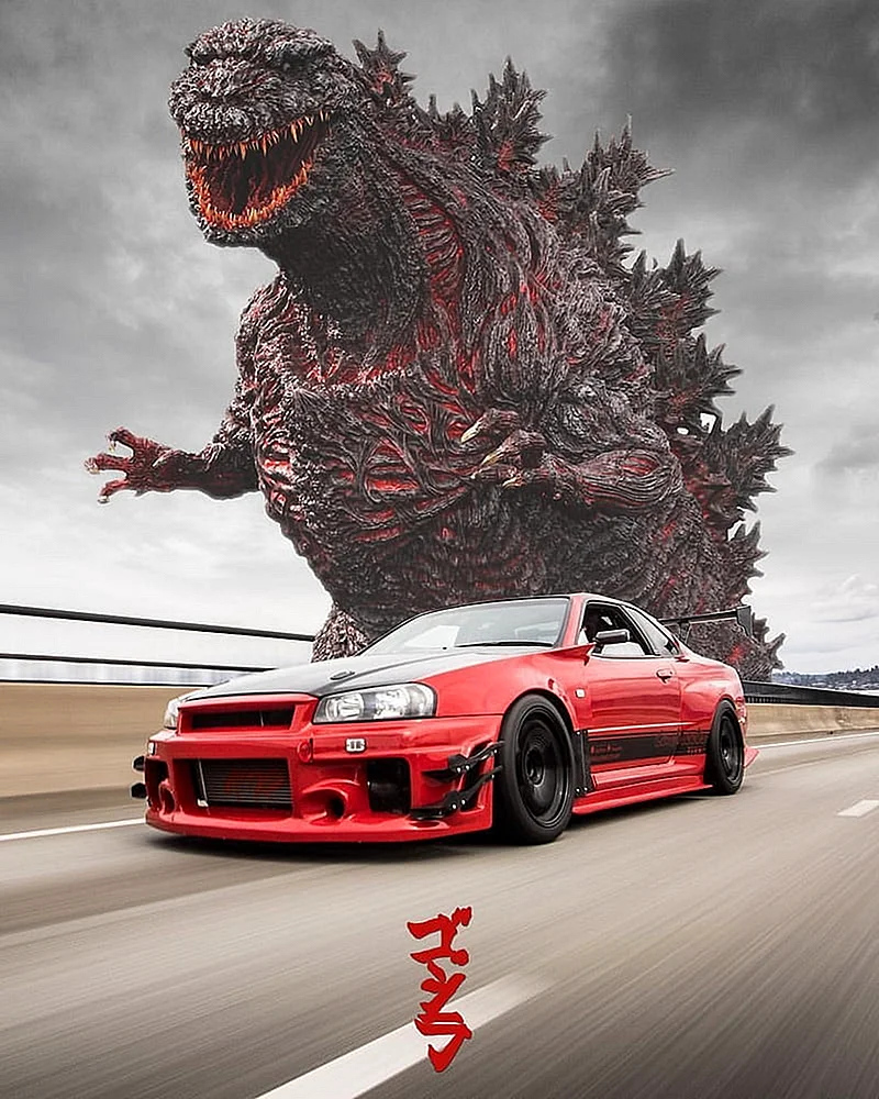 Skyline R34 Godzilla Wallpaper For iPhone