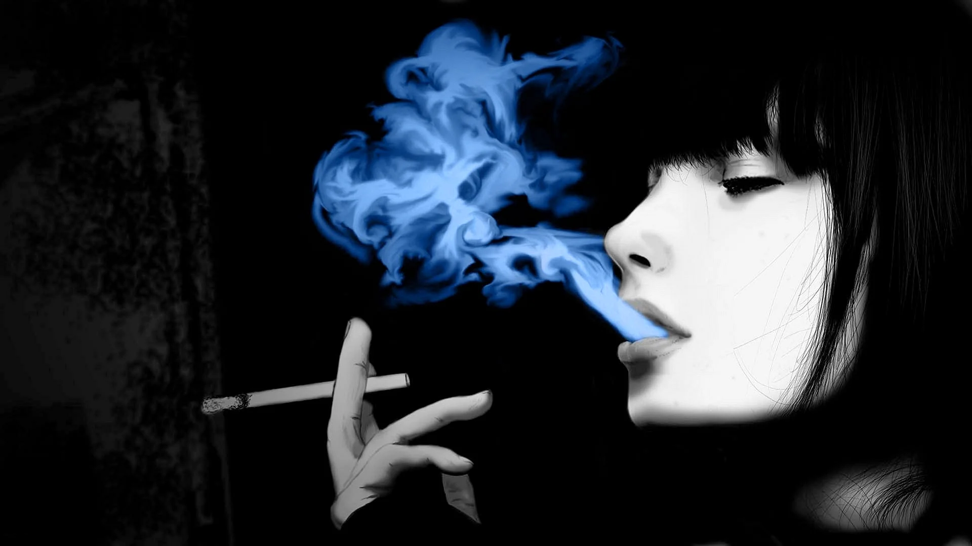 Smoking Anime Girl Wallpaper