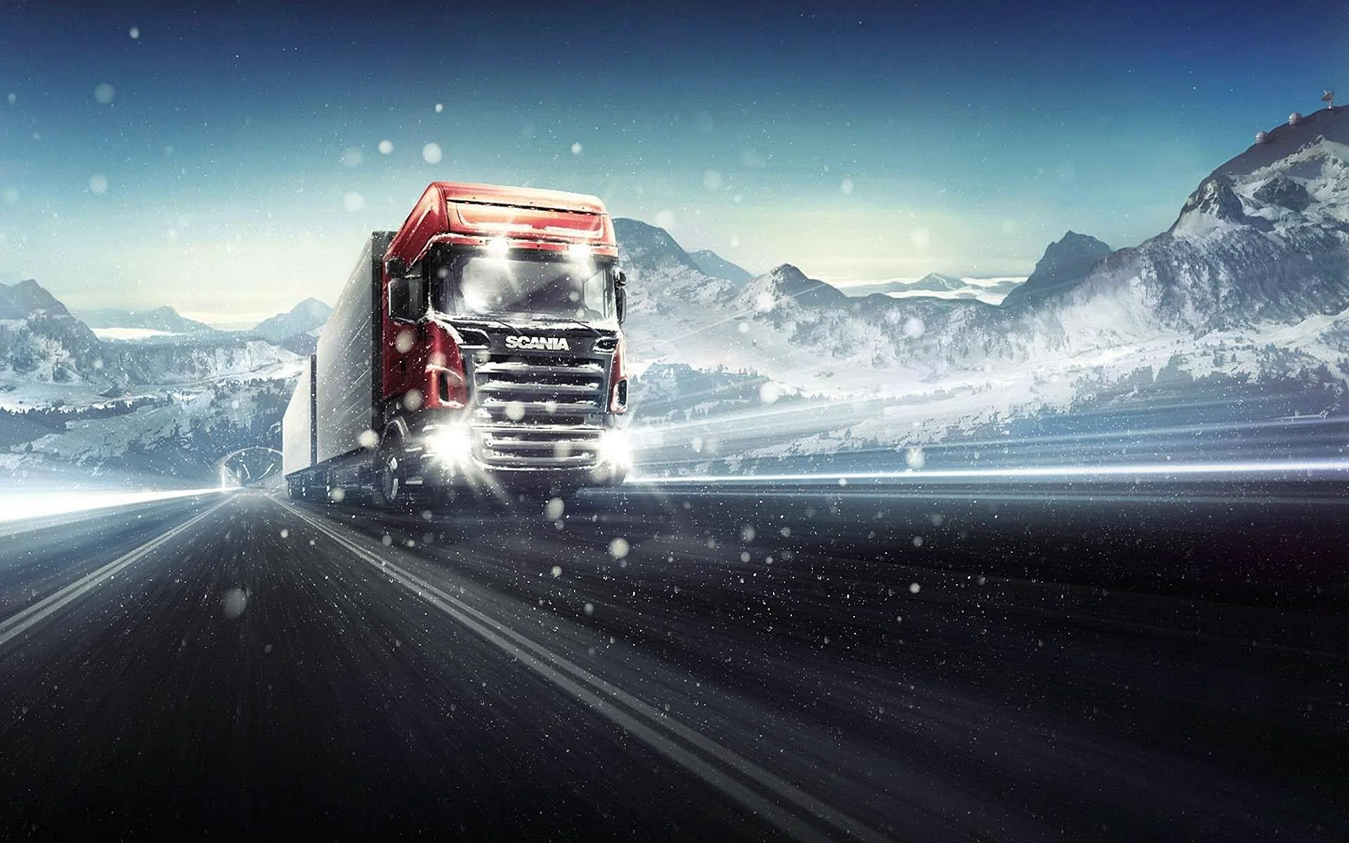 Snow Truck Wallpaper