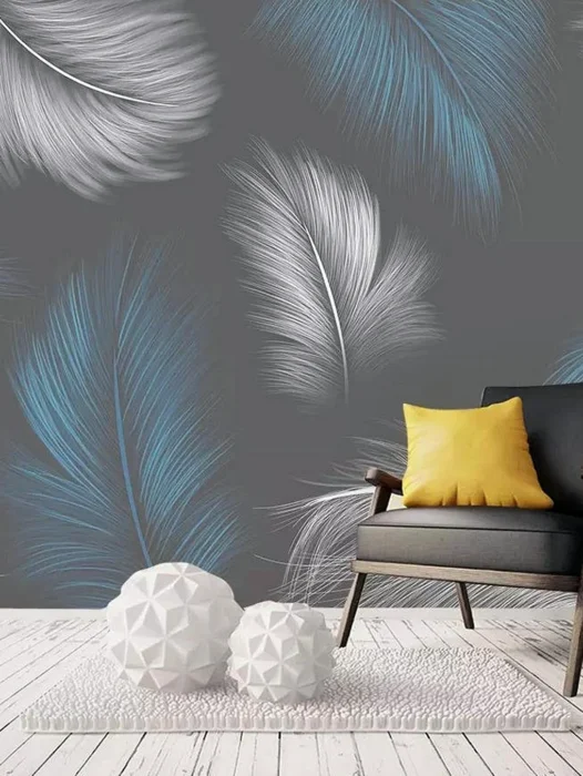 Soft Feathers Mural Wallpaper