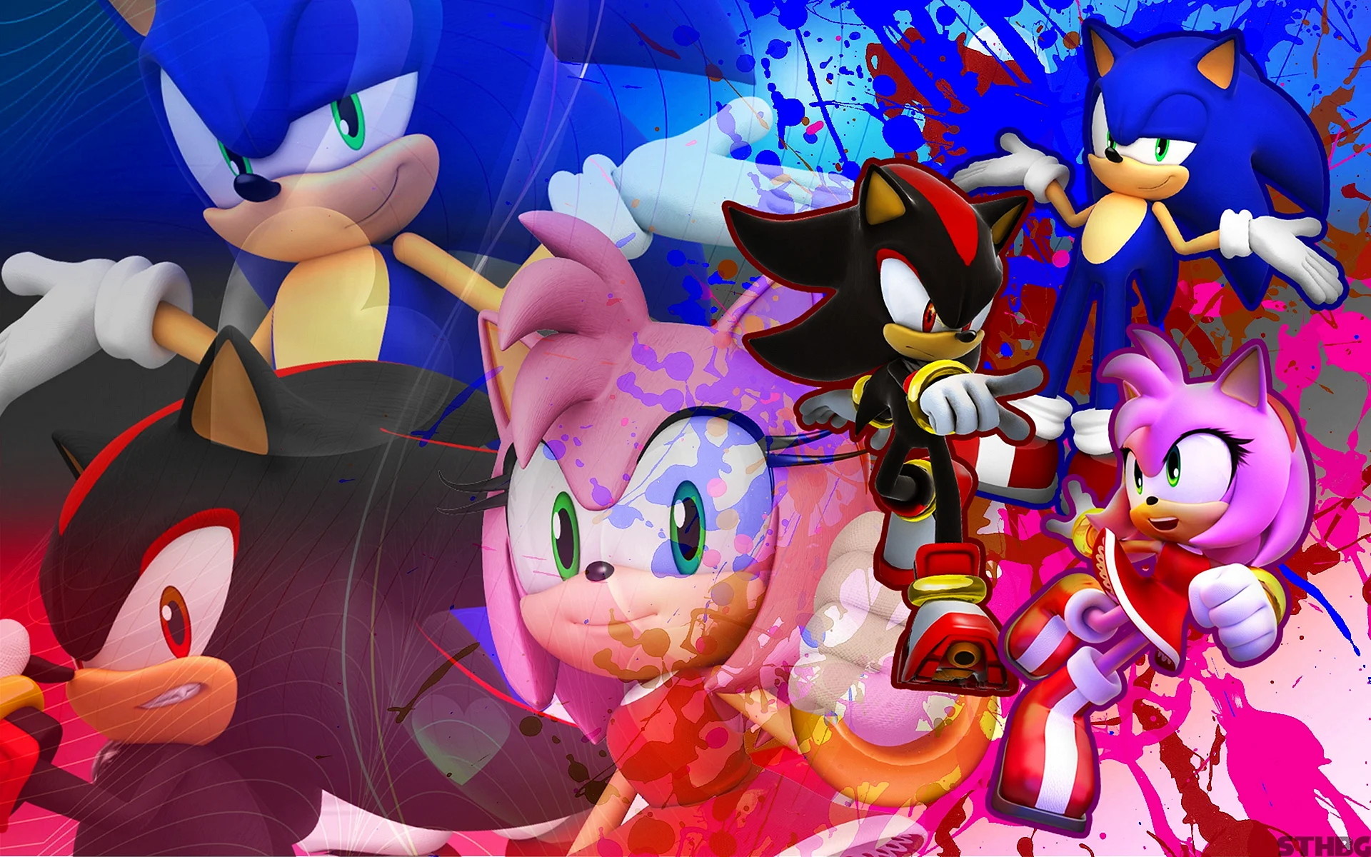 Sonic Vs Amy Wallpaper