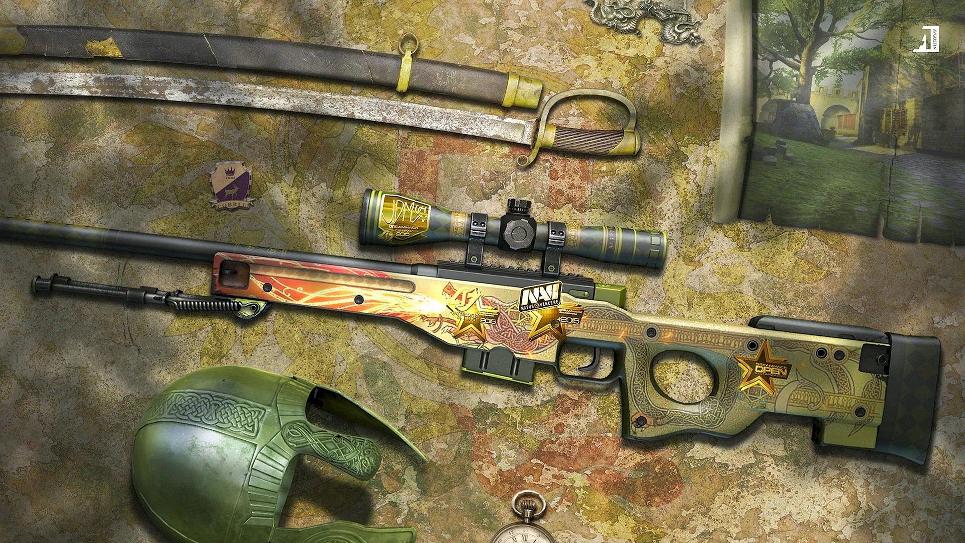 Souvenir Awp Dragon Lore Wallpaper