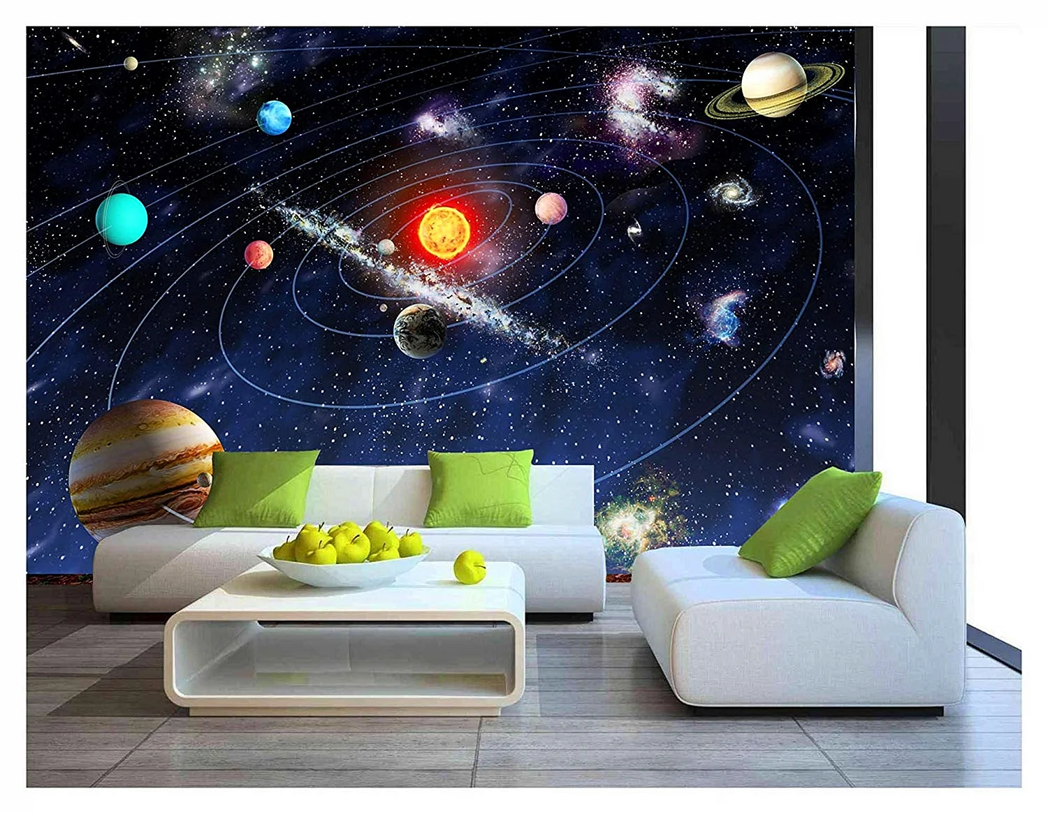 Solar System Wall Mural Wallpapers - WallpapersHigh