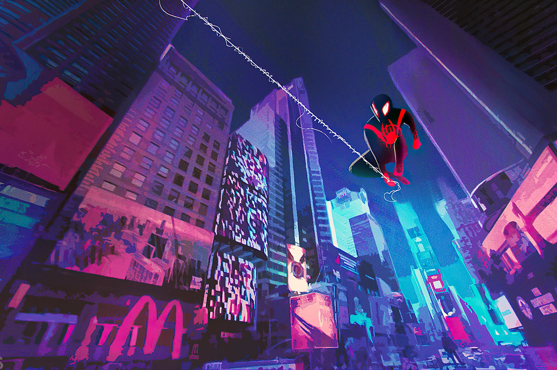 Spider Man Into The Spider-Verse City Wallpaper