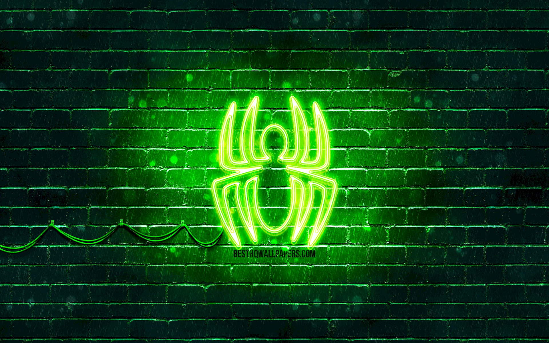 Spiderman Logo Neon Wallpaper