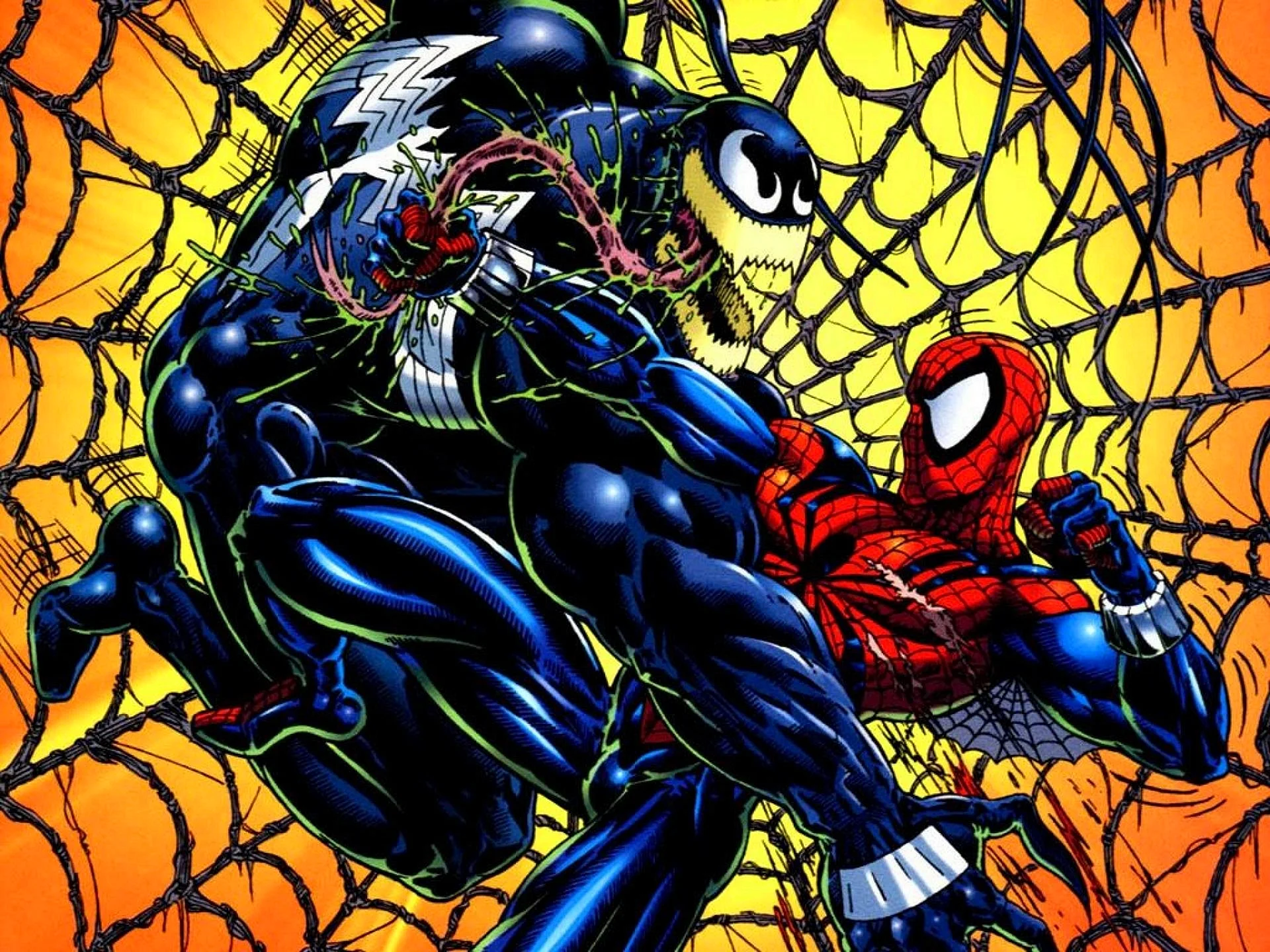 Spider-Man Versus Venom Wallpaper