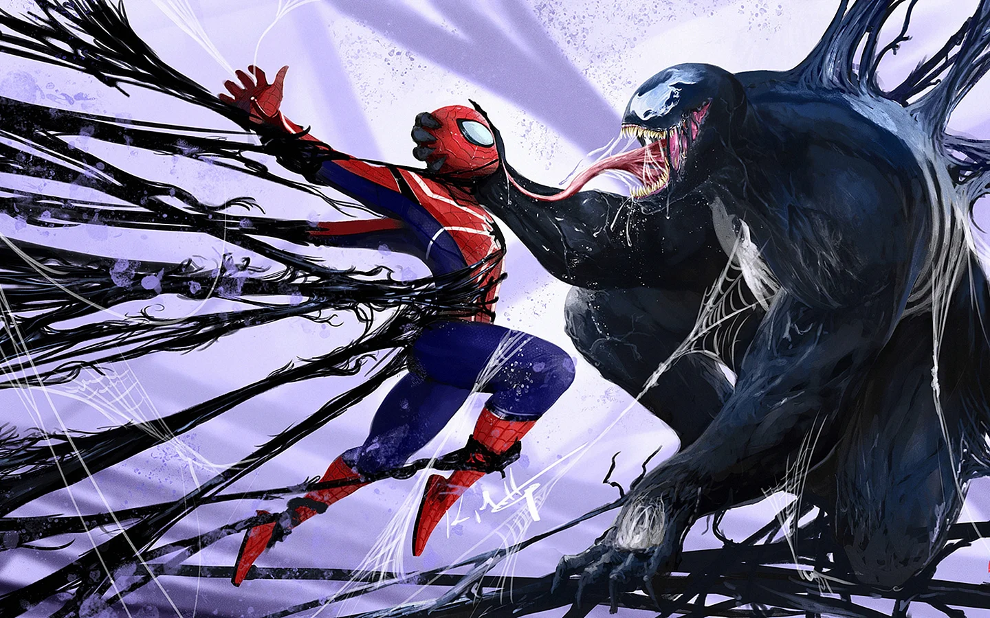 Spider-Man Versus Venom Wallpaper