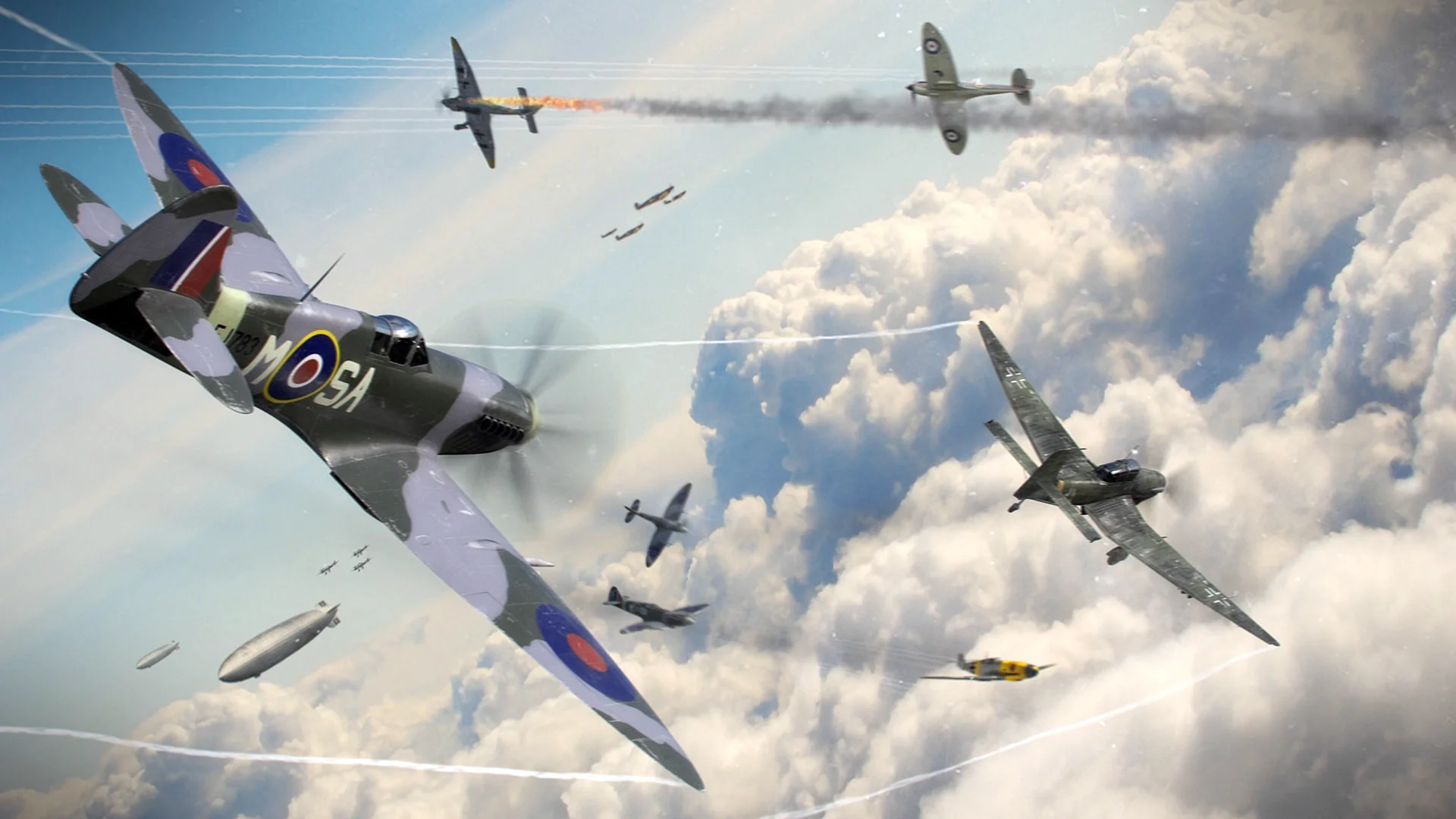 Spitfire Dogfight Wallpaper