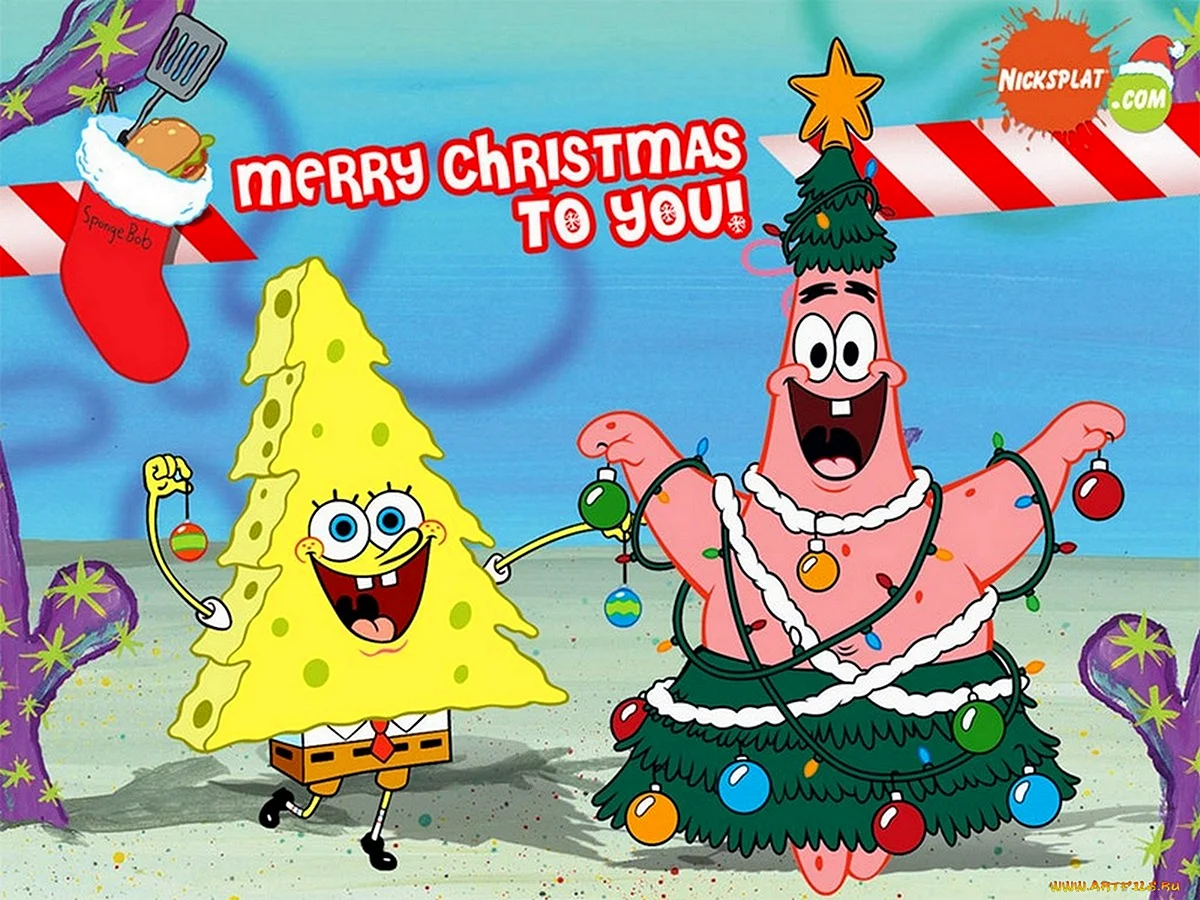 Spongebob Christmas Wallpaper