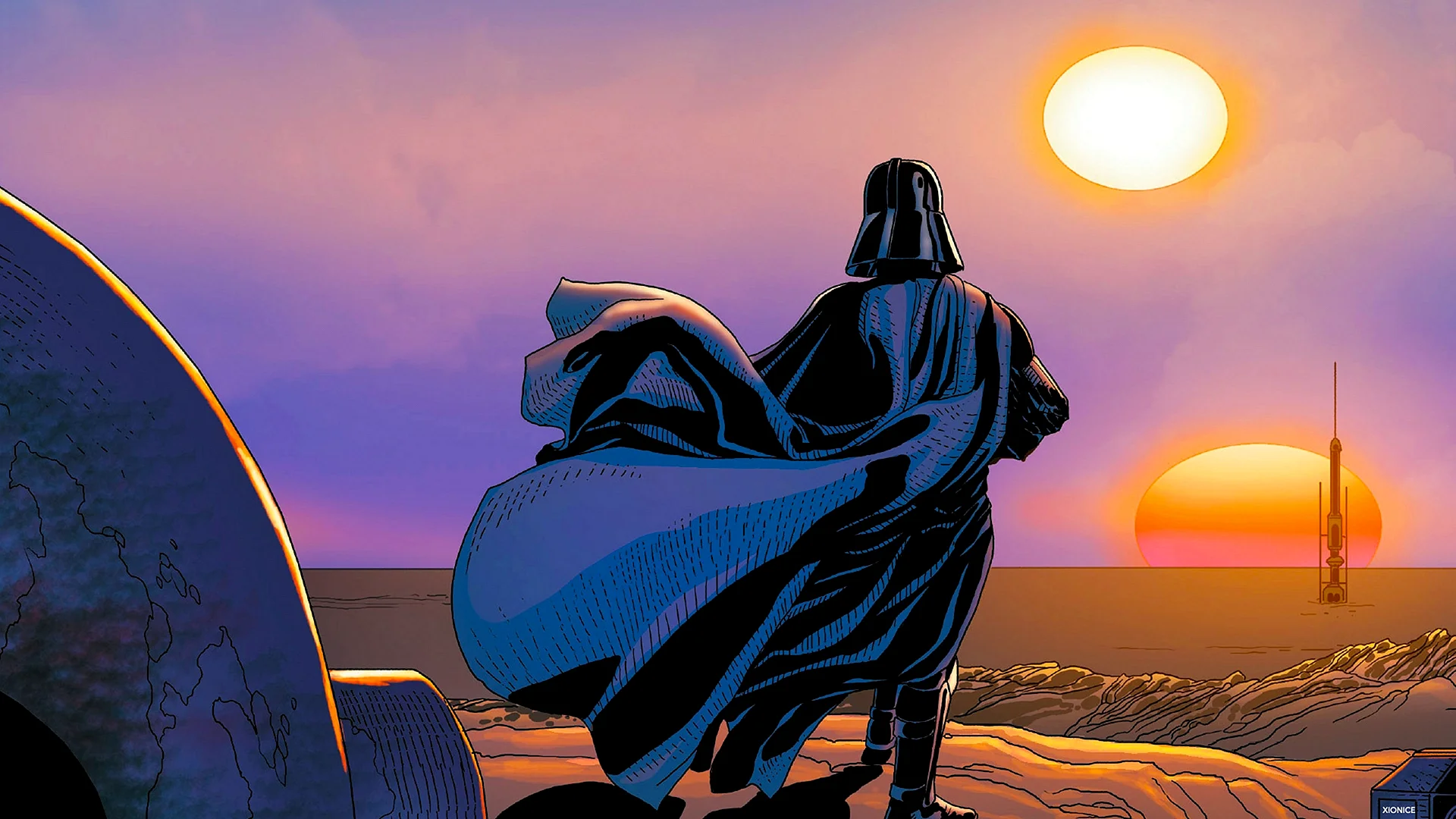 Star Wars Tatooine Darth Vader Wallpaper