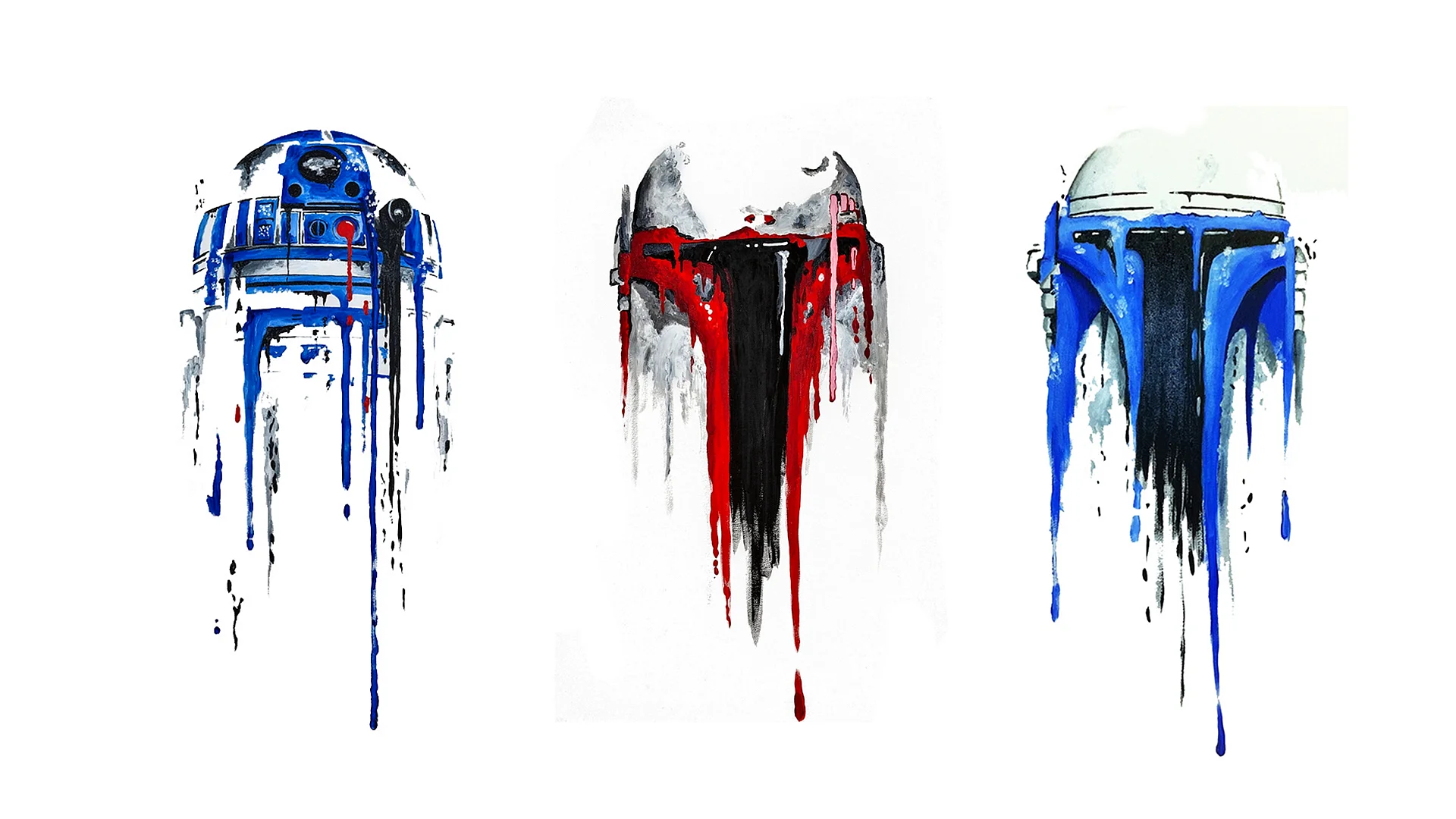 Star Wars Watercolor R2-D2 Wallpaper