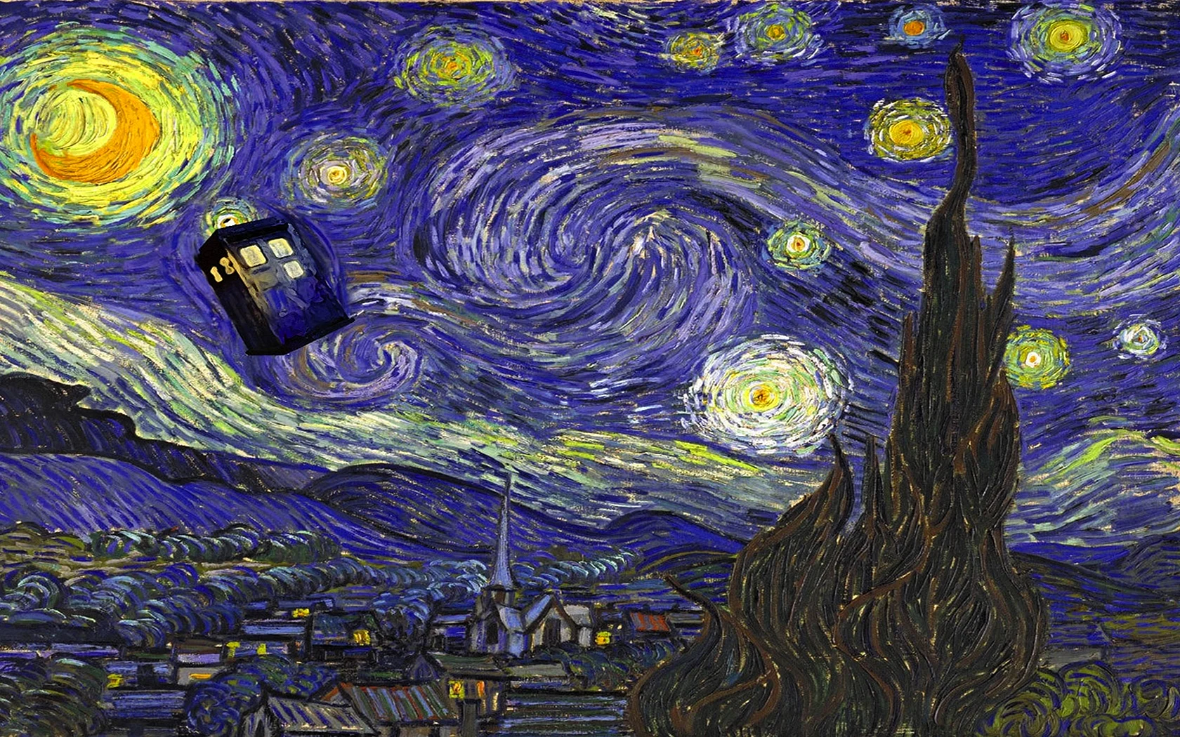 Starry Night Van Gogh Wallpaper