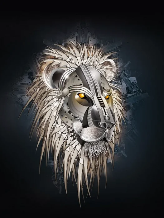 Steampunk Lion Wallpaper