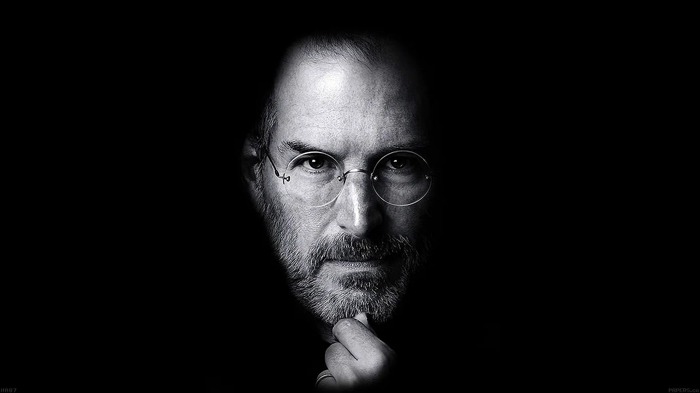 Steve Jobs Black Wallpaper