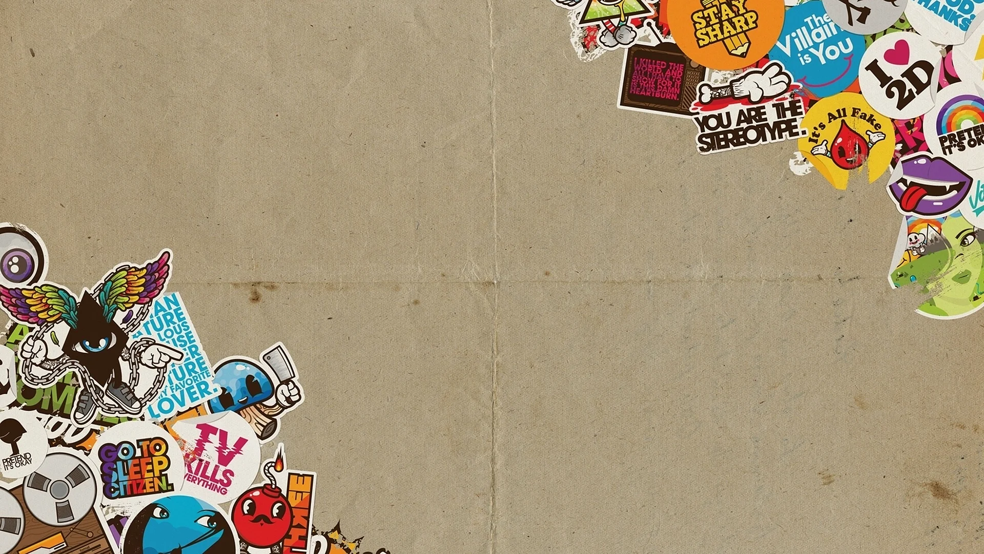 Stickers Wallpaper Wallpaper