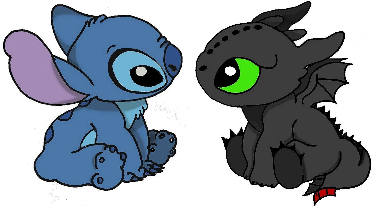 Stitch And Toothless Wallpaper