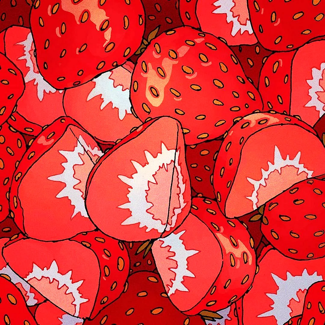Strawberry Art Wallpaper