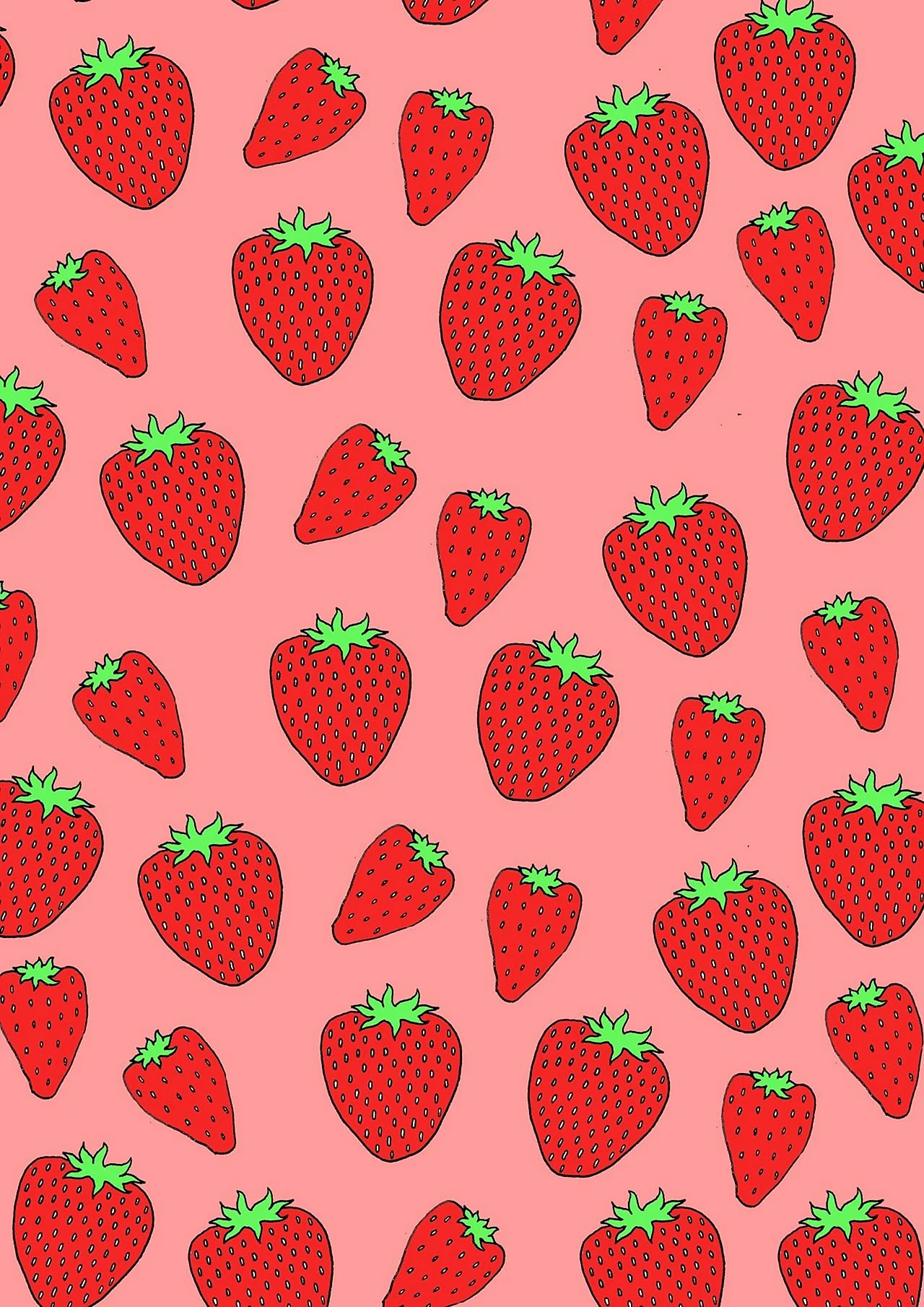 Strawberry Pattern Wallpaper