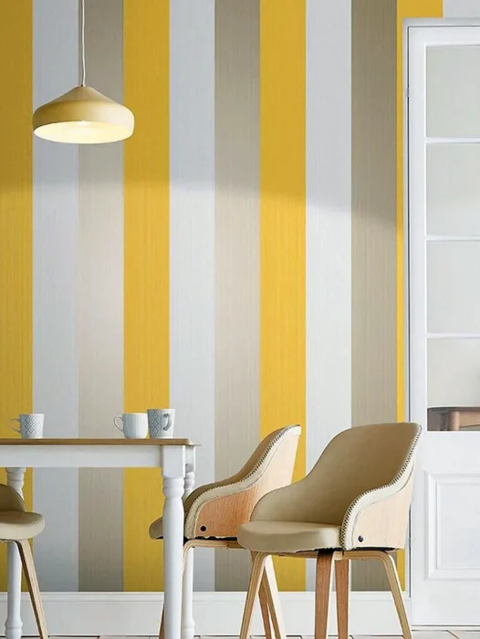 Striped Brown And White Wallpaper