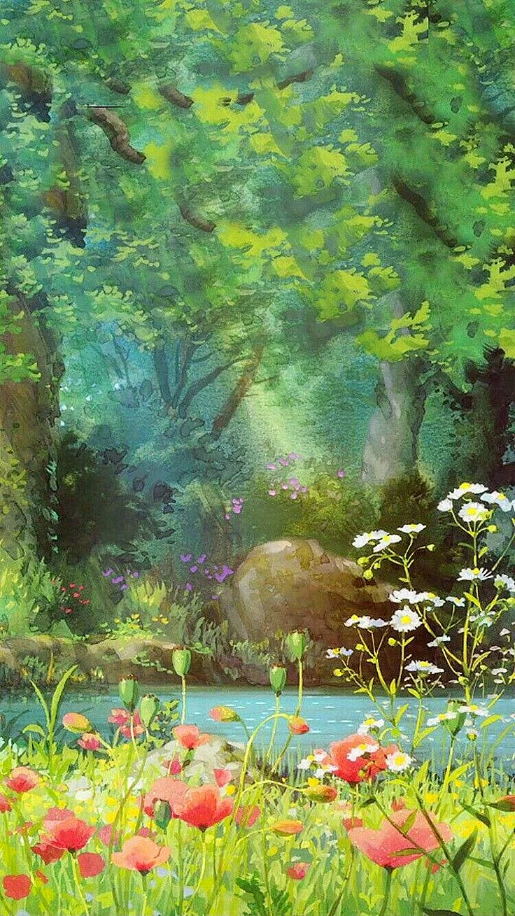 Studio Ghibli Sceneries Wallpaper For iPhone