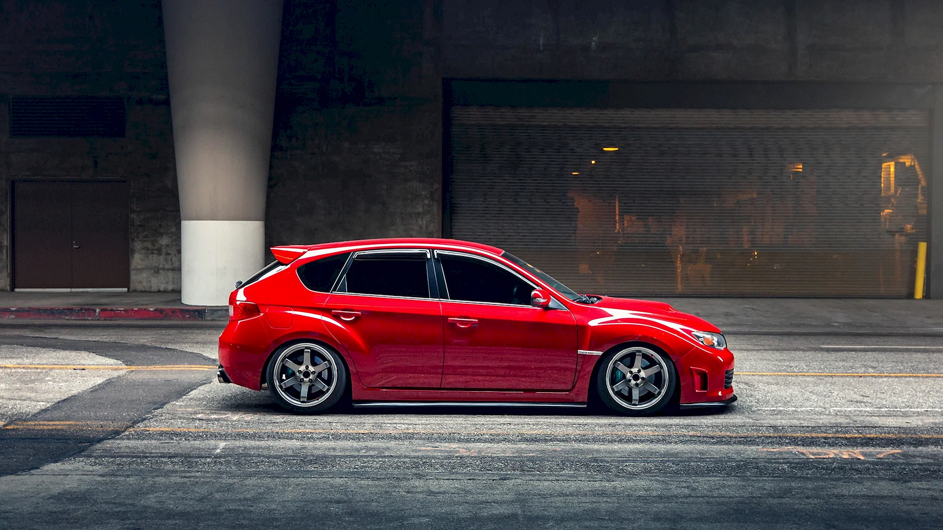 Subaru Wrx Sti Red Wallpaper