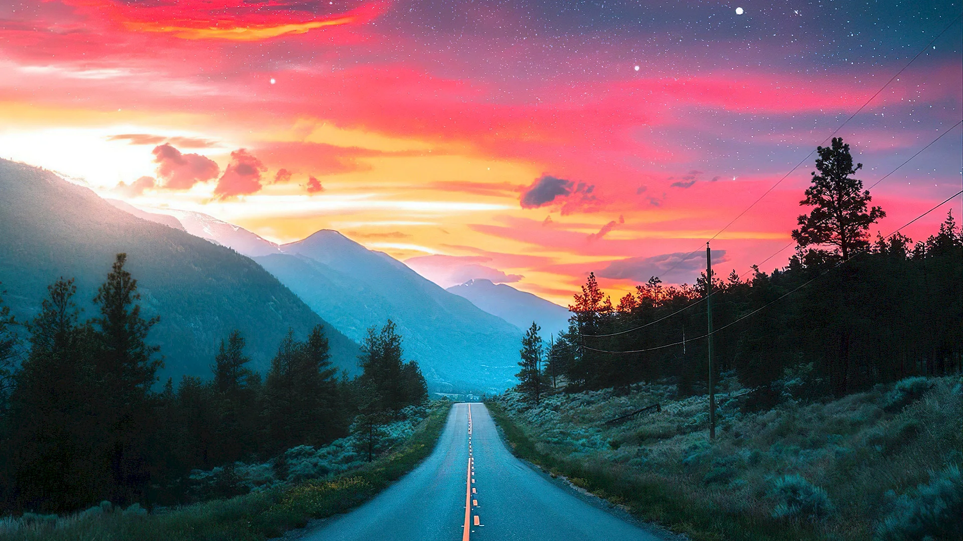 Sunset Highway Wallpaper