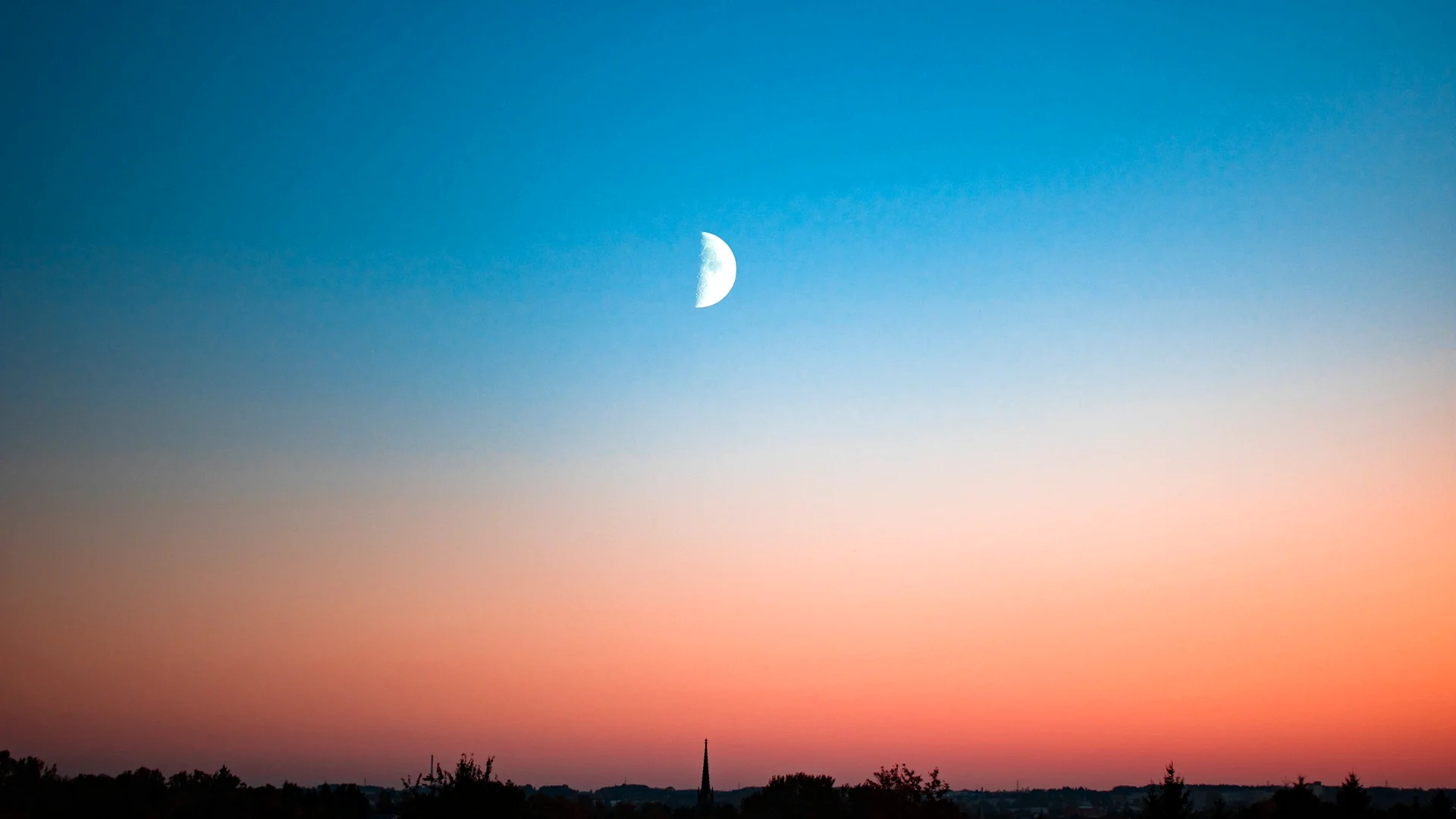 Sunset Moon Wallpaper