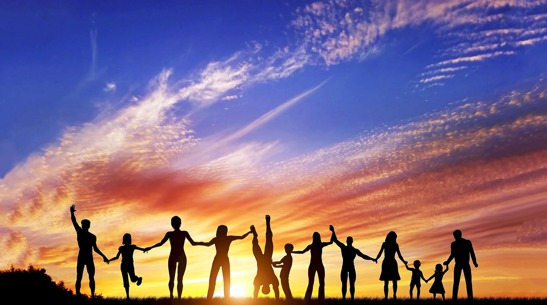 Sunset People Wallpaper